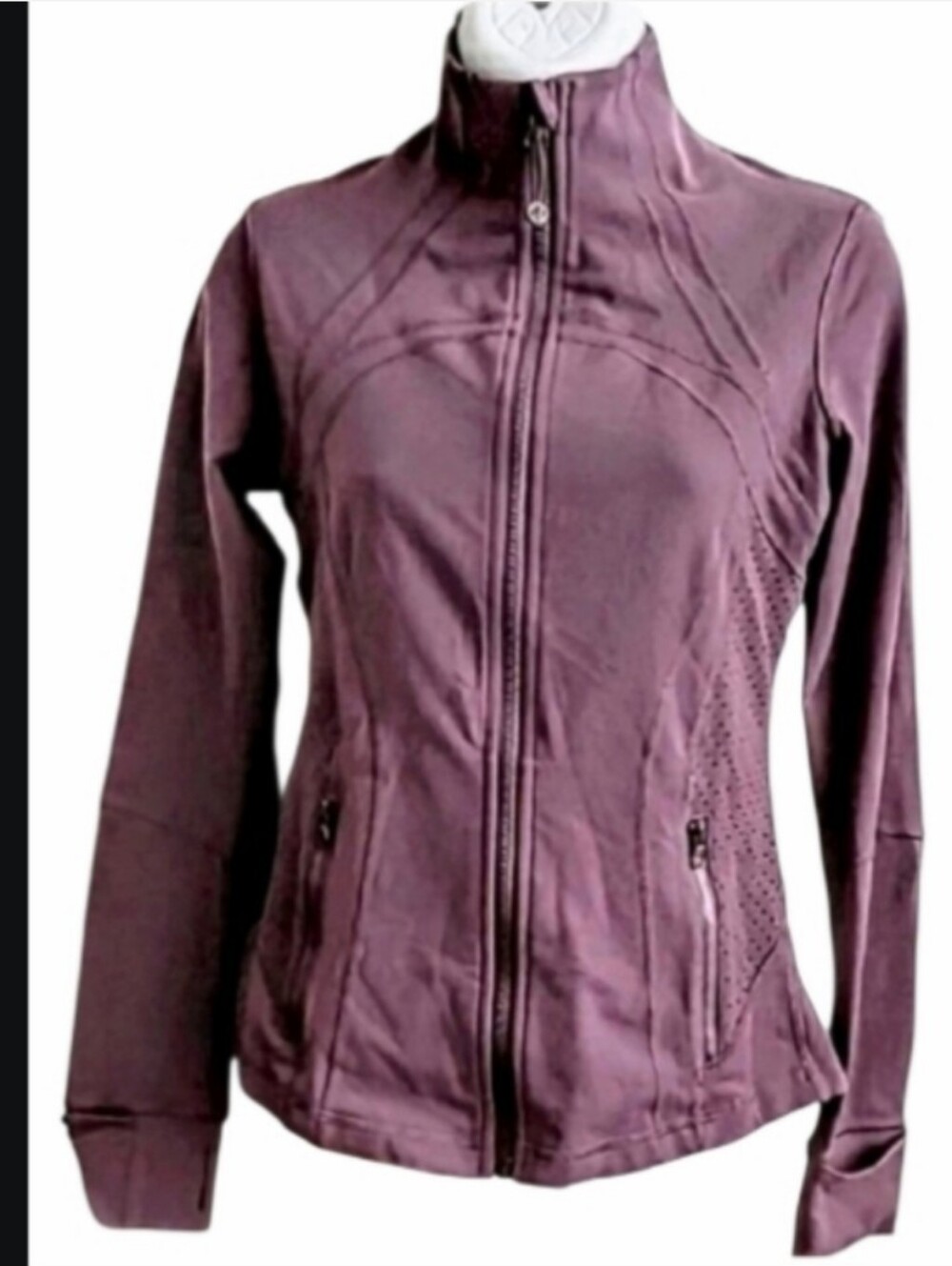 Lululemon Define Full Zip Perforated In The Middle Cropped Jacket In Plum sz 6
